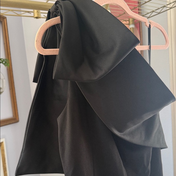 Betsy & Adam Size 14 Carmela Long Scuba Crepe Dress /Gown with Satin Bow - Picture 11 of 16